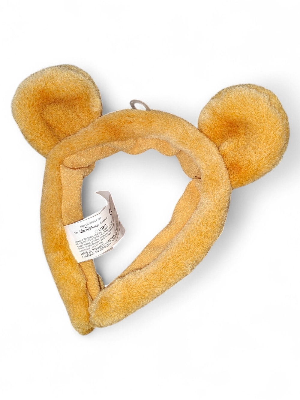Vintage Disney Parks Plush Winnie The Pooh Bear Ear Headband in Gold Os Youth